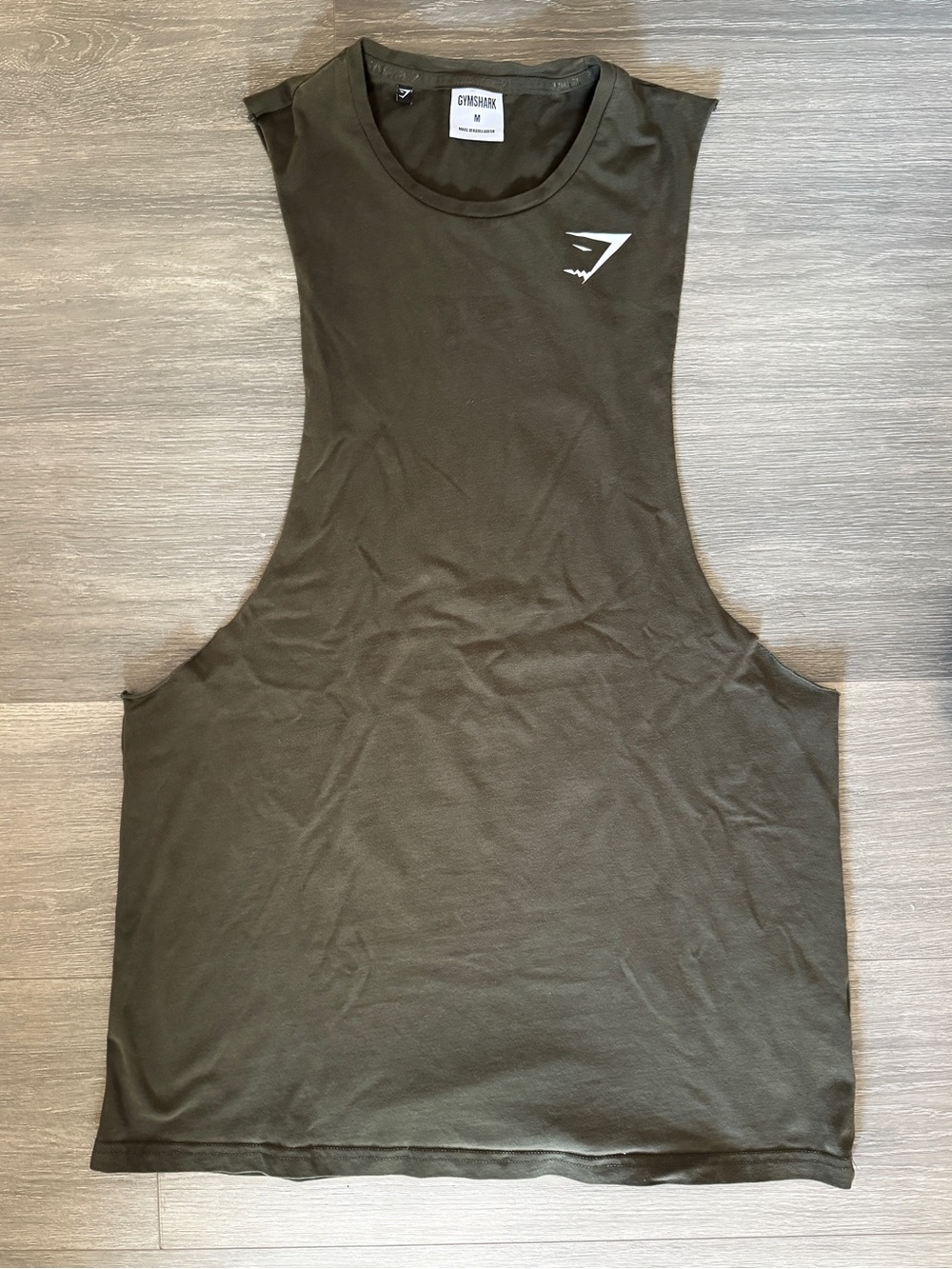Gymshark Olive Green Sleeveless Muscle Tank